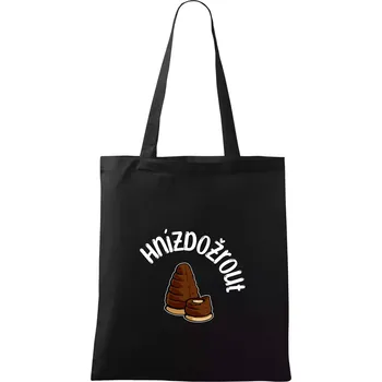 Nákupní taška Hnízdožrout - Taška bavlněná - 42 x 38 cm ( Černá )
