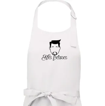 Kuchyňská zástěra Na pána - Dámská zástěra na vaření - Univerzální velikost ( Bílá )