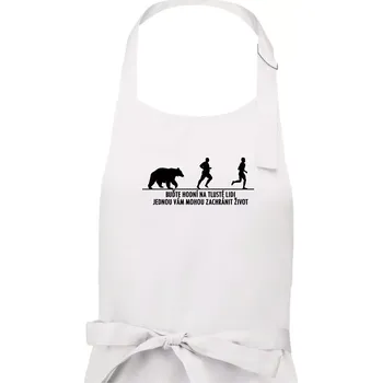 Kuchyňská zástěra Buďte hodní na tlusté lidi - Pánská zástěra na vaření - Univerzální velikost ( Bílá )