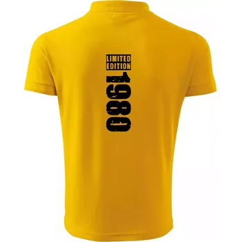 Pánská košile Limited edition 1980 pruh - Polokošile pánská Pique Polo 203 - L ( Žlutá )