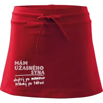 Dámská sukně Mám úžasného syna - Sportovní sukně - two in one - S ( Červená )