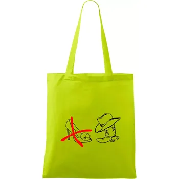 Radši za jezdkyni - Taška bavlněná - 42 x 38 cm ( Limetková )