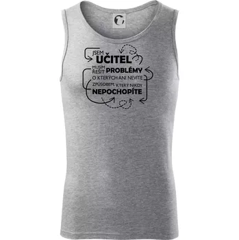 Jsem učitel a musím řešit problémy - Tílko pánské Core - XL ( Tmavě šedý melír )