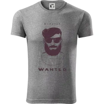Pánské oblečení Hipster wanted - Viper FIT - Pánské zůžené tričko - S ( Tmavě šedý melír )