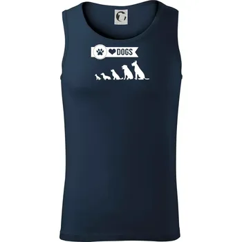 I love dogs - tlapka - Tílko pánské Core - L ( Námořní modrá (velmi tmavá - téměř černá) )