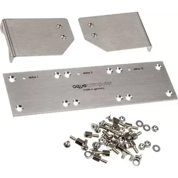 Notebook Aqua Computer Bezel set for poweradjust 2/3 and farbwerk brushed stainless steel (53084)