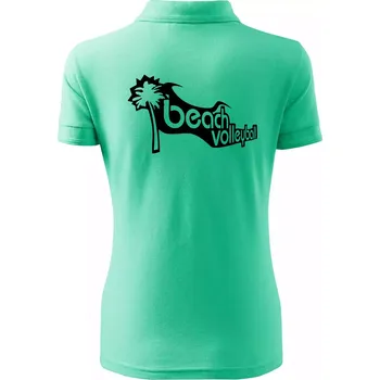Beach volleyball obrys - Polokošile dámská Pique Polo - 2XL ( Mátová )