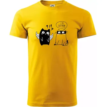 Pánské tričko Catman - Triko extra velké (5-8XL) - 8XL ( Žlutá )