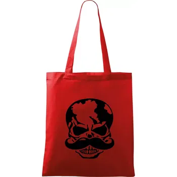Mustache lebka - Taška bavlněná - 42 x 38 cm ( Červená )