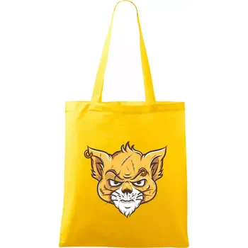 Nasraná kočka Thug life - Taška bavlněná - 42 x 38 cm ( Žlutá )