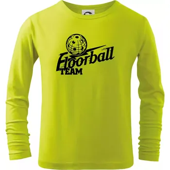 Chlapecké oblečení Florbal team - Triko dětské Long Sleeve - 104-110cm / 3-4 roky ( Limetková )
