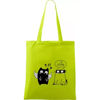 Catman - Taška bavlněná - 42 x 38 cm ( Limetková )