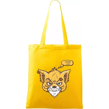 Kočka "neser mě!" - Taška bavlněná - 42 x 38 cm ( Žlutá )