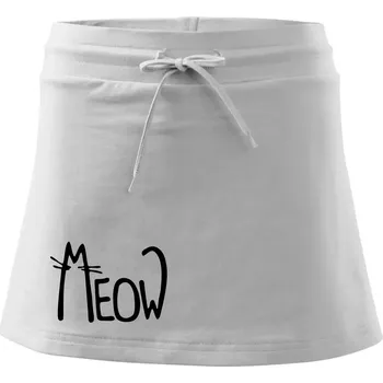 Dámská sukně Meow - Mňau - Sportovní sukně - two in one - L ( Bílá )