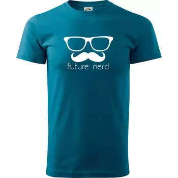 Future nerd - Klasické pánské triko vyšší gramáže - M ( Petrolejová )