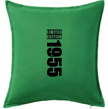 Polštář Limited edition 1955 pruh - Polštář 50x50 - 50x50 - Včetně výplně ( Středně zelená )