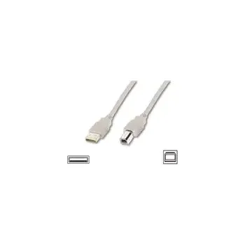 Kabel do PC Digitus USB kabel A/samec na B-samec, béžový, 1,8m (AK-300102-018-E)