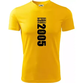 Chlapecké tričko Limited edition 2005 pruh - Dětské triko sportovní (dresovina) - 134 cm/8 let ( Žlutá )