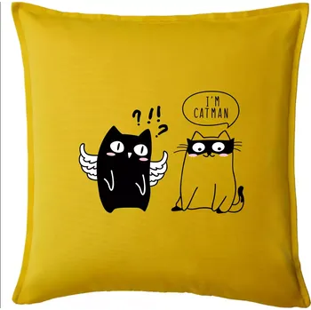 Polštář Catman - Polštář 50x50 - 50x50 - Pouze potah ( Žlutá )