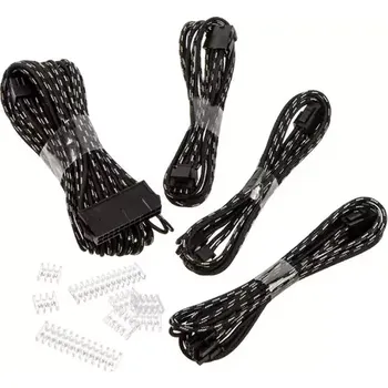 Počítačový zdroj PHANTEKS Sada prodlužovacích kabelů S-Muster černo-stříbrná (PH-CB-CMBO_SSV)