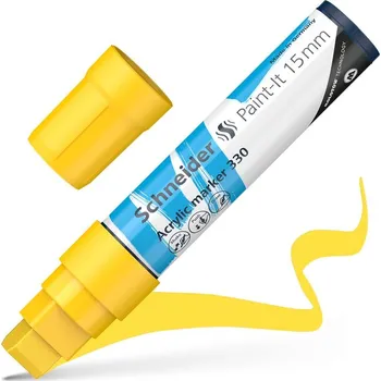 Akrylový popisovač SCHNEIDER Paint-It 15mm, žlutý