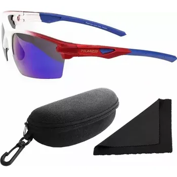 Polarized Brýle sluneční 255 - obroučky bílé - skla modrá zrcadlová (56.039)