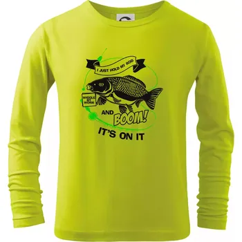 I Just hold My Rod - Triko dětské Long Sleeve - 158 cm/12 let ( Limetková )