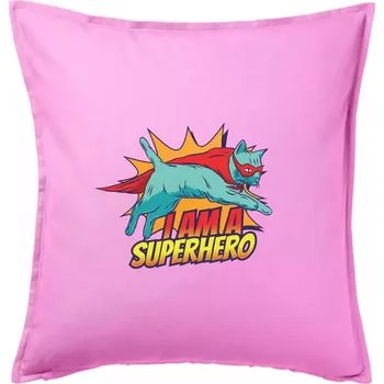 Polštář Kočka I am a Superhero - Polštář 50x50 - 50x50 - Pouze potah ( Růžová )