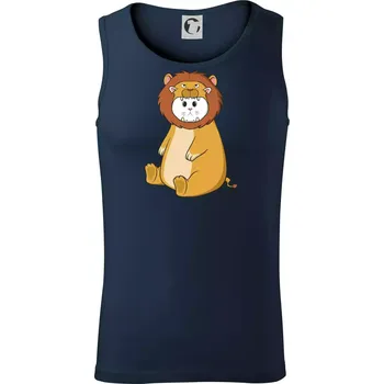 Kočka v převleku lva - Tílko pánské Core - 2XL ( Námořní modrá (velmi tmavá - téměř černá) )