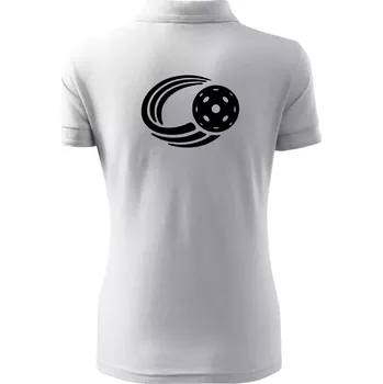 Florbal míček - Polokošile dámská Pique Polo - 2XL ( Bílá )