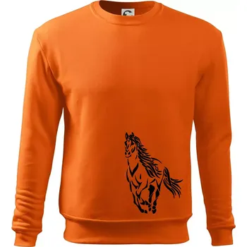 Pánská mikina Kůň běžící - Mikina Essential pánská - 3XL ( Oranžová )