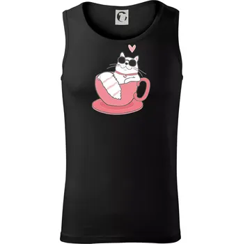 Pánské termoprádlo Hustá kočka v hrníčku - Tílko pánské Core - 2XL ( Černá )