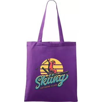 Skiing winter extreme cup - Taška bavlněná - 42 x 38 cm ( Fialová )