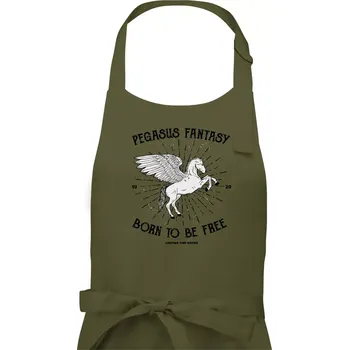 Kuchyňská zástěra Pegasus fantasy - Pánská zástěra na vaření - Univerzální velikost ( Khaki )