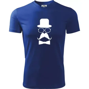 Pánské tričko Mustache pán - Pánské triko Fantasy sportovní (dresovina) - M ( Královská modrá )