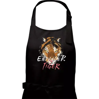 Kuchyňská zástěra Tygr - endanger - Dámská zástěra na vaření - Univerzální velikost ( Černá )