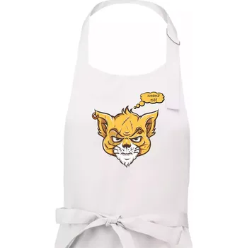 Kuchyňská zástěra Kočka "neser mě!" - Pánská zástěra na vaření - Univerzální velikost ( Bílá )