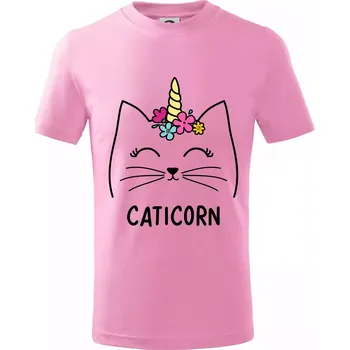 Chlapecké tričko Caticorn - Tričko dětské bavlněné - 158 cm/12 let ( Růžová )