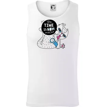 The time is meow - Tílko pánské Core - 2XL ( Bílá )