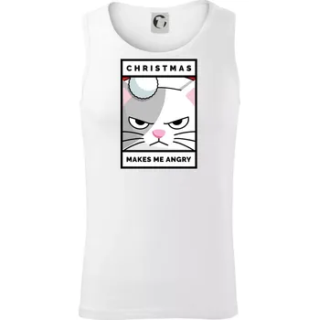 Christmas makes me angry - Tílko pánské Core - M ( Bílá )