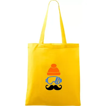 Lyžař knírač - Taška bavlněná - 42 x 38 cm ( Žlutá )