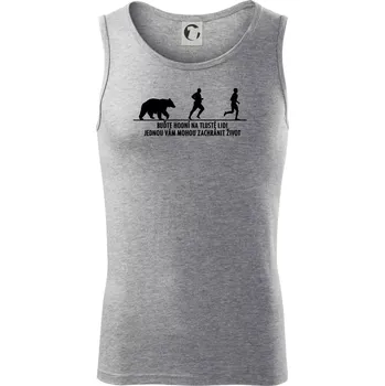 Buďte hodní na tlusté lidi - Tílko pánské Core - XL ( Tmavě šedý melír )