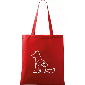 Kočkopes - Taška bavlněná - 42 x 38 cm ( Červená )
