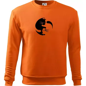 Pánská mikina Kočka - Jin jang - Mikina Essential pánská - S ( Oranžová )