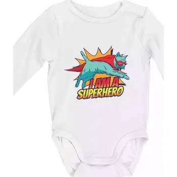 Kočka I am a Superhero - Body kojenecké s dlouhým rukávem - Dlouhý r. do 3 měs ( Bílá )