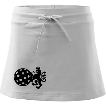 Dámská sukně Český lev florbal - Sportovní sukně - two in one - S ( Bílá )