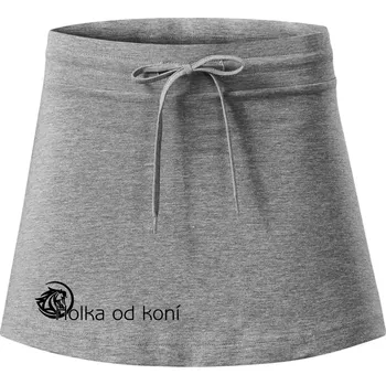 Dámská sukně Holka od koní - Sportovní sukně - two in one - XL ( Tmavě šedý melír )