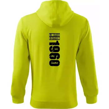 Pánská móda Limited edition 1960 pruh - Mikina s kapucí na zip trendy zipper - XL ( Limetková )