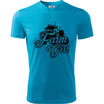 Chlapecké tričko Farm Girl - Dětské triko sportovní (dresovina) - 134 cm/8 let ( Světlý tyrkys )