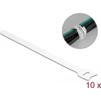 Stahovací páska DeLock Stahovací pásky na kabely 200mm x 12mm 10ks bílá (19520)